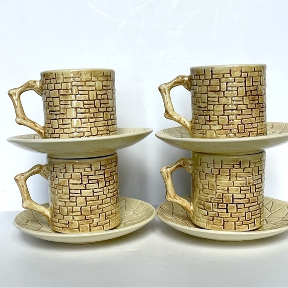 Sylva Ceramics Cottage Teacup Saucer Set Staffordshire Hand Painted Engl… - Picture 2 of 9